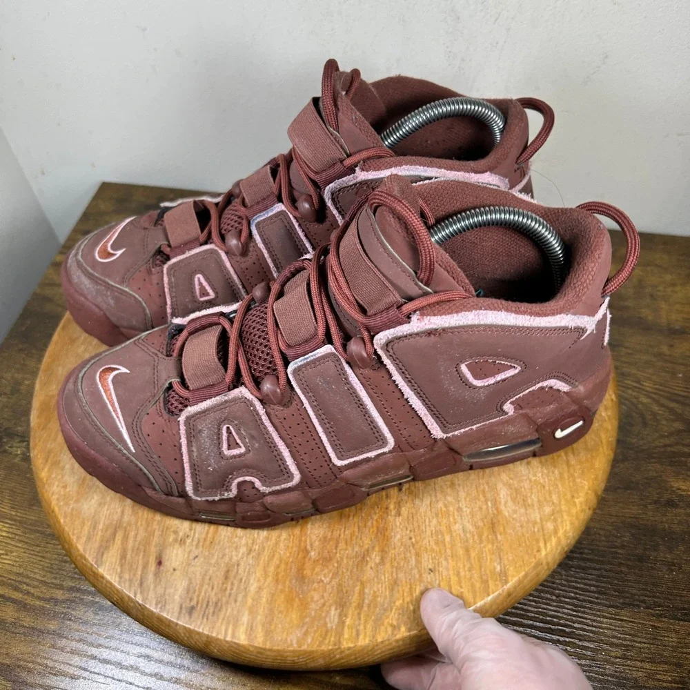 Nike Air More Uptempo 96 Earth Brown Pink DV3466-200 Mens 10 Basketball Shoes